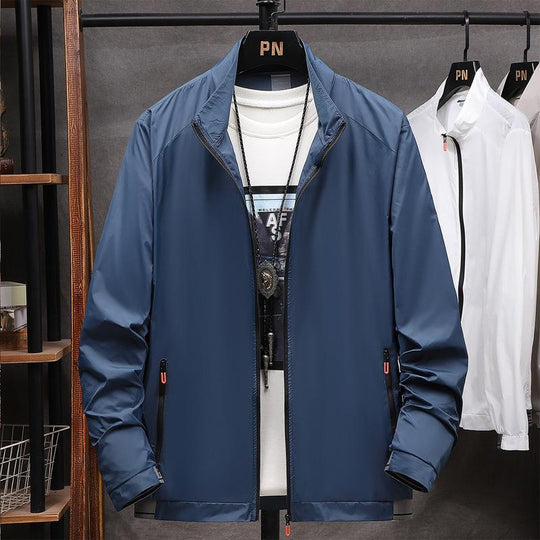 Herren leichte wasserabweisende Übergangsjacke mit praktischen Reißverschluss-Taschen R&B