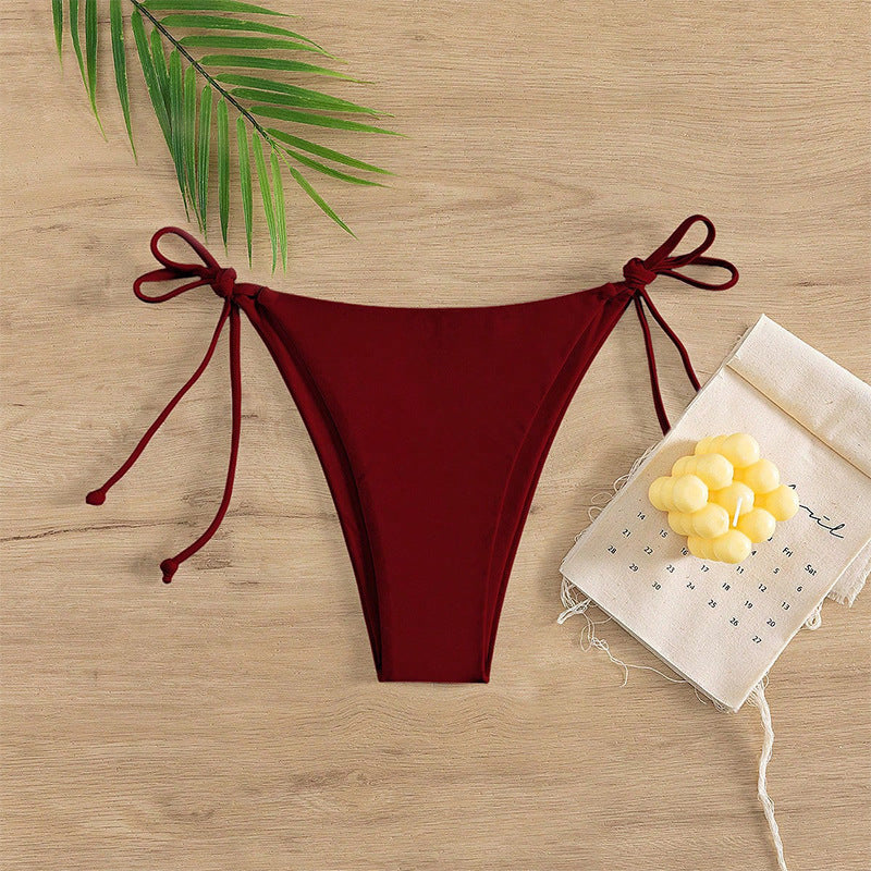 Damen Bikinislip mit verstellbaren Seitenbändern und hohem Beinausschnitt R&B