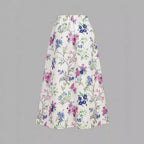 Damen Maxirock mit floralem Print und elastischem Bund R&B