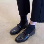 Damen Komfortable Slipper mit dekorativen Riemen und eleganter Schnalle R&B