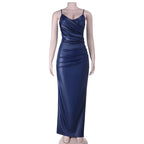 Damen Elegantes Wickelmaxikleid mit schimmerndem Effekt R&B