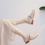 Damen Elegante Slingback-Ballerinas mit modischer Kettenverzierung R&B