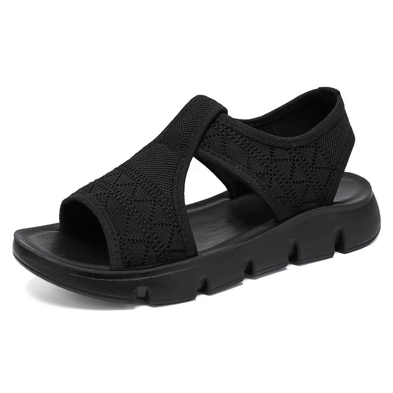 Damen Komfortable Sandalen mit rutschfester Sohle und elastischem Obermaterial