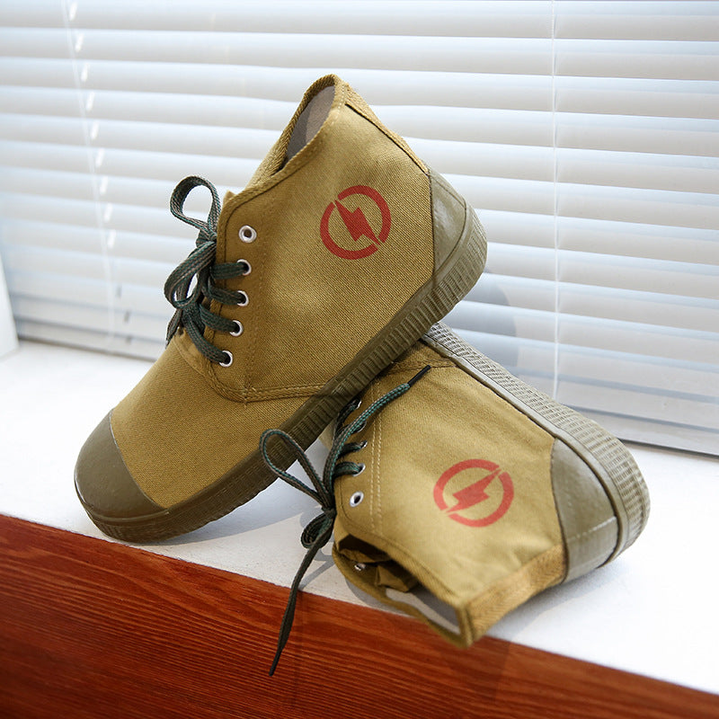 Damen sportliche Schnürstiefel mit hohem Schaft und verstärkter Zehenkappe