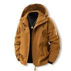 Herren funktionale Outdoor-Jacke mit verstellbarer Kapuze und praktischen Taschen R&B
