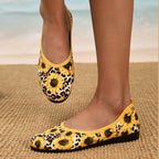 Damen Ballerinas mit floralem Muster und flexiblem Fußbett R&B