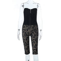 Damen Corsagen-Overall mit floralen Spitzendetails R&B
