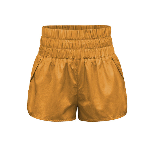 Damen sportliche Shorts mit elastischem Bund und praktischen Eingrifftaschen R&B