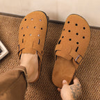 Damen Komfortable Clogs mit verstellbarem Riemen und atmungsaktiver Oberflächenstruktur
