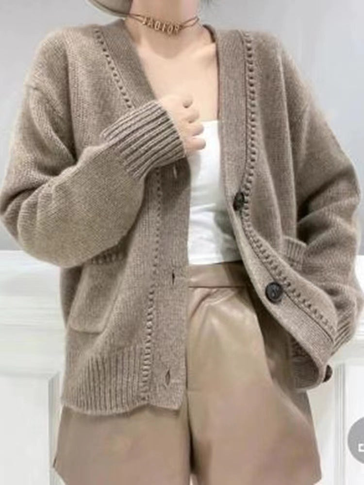 Damen Strickjacke im lässigen Oversized-Stil R&B