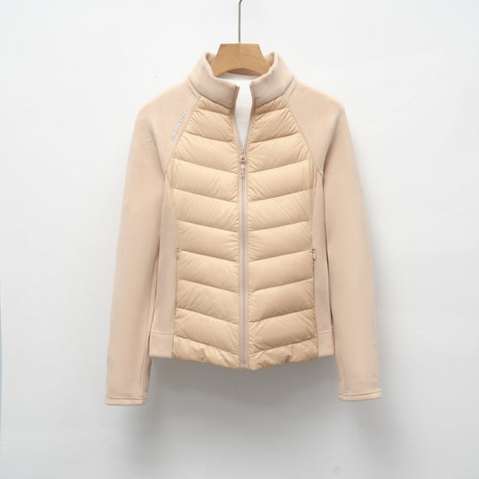 Damen gesteppte Sportjacke mit hohem Kragen und funktionalen Reißverschlusstaschen R&B