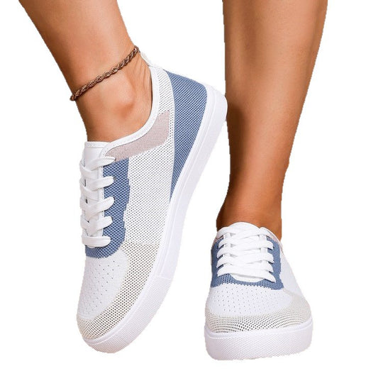 Damen atmungsaktive Sneakers mit elastischer Netzstruktur R&B