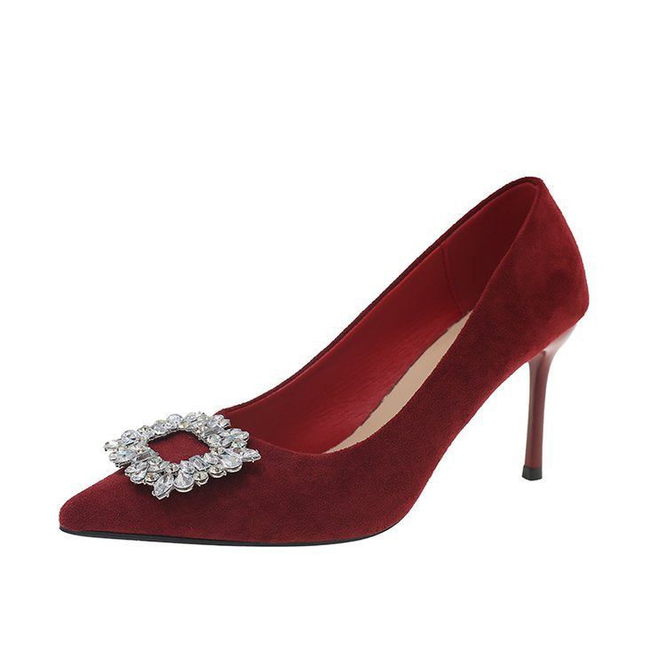 Damen elegante Pumps mit funkelndem Schmuckdetail R&B