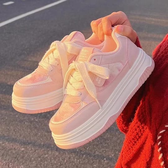 Damen Trendige Plateau-Sneaker mit komfortabler Dämpfung und modischer Silhouette R&B