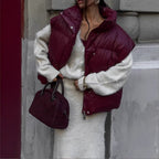 Damen Übergangsjacke im modischen Steppdesign mit hohem Kragen R&B