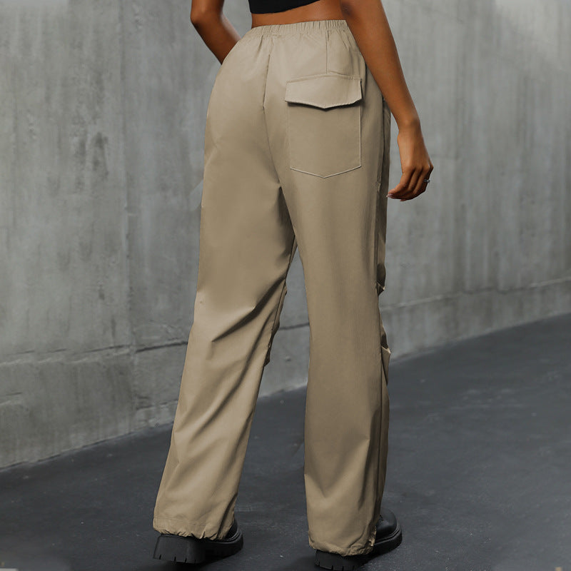 Damen lockere Outdoor-Hose mit elastischem Bund und praktischen Taschen R&B