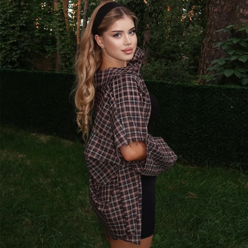 Damen lässiges Überwurfhemd aus Viskose R&B