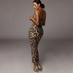 Damen Figurbetontes Kleid mit aufregendem Leopardenmuster R&B