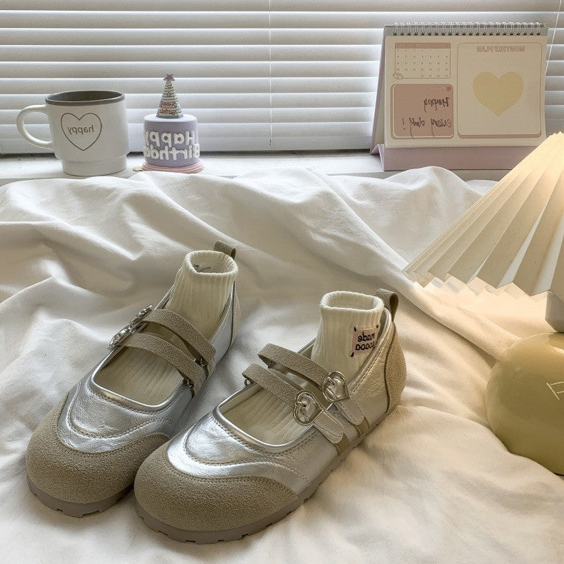 Damen Elegante und gemütliche Slip-On Schuhe mit doppeltem Riemen