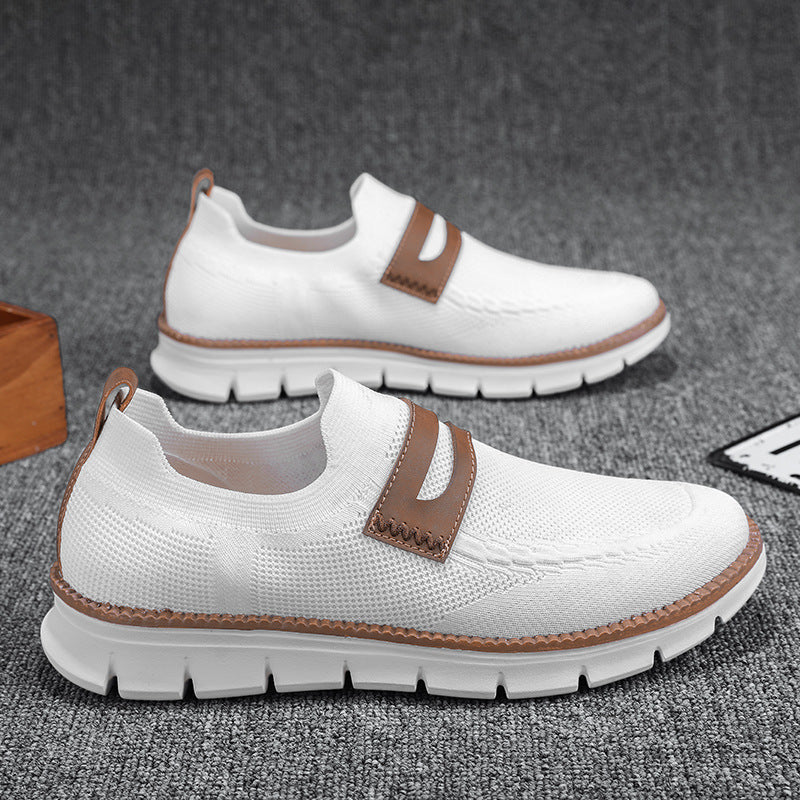 Damen Modische Slip-On Sneaker mit elastischer Oberstruktur