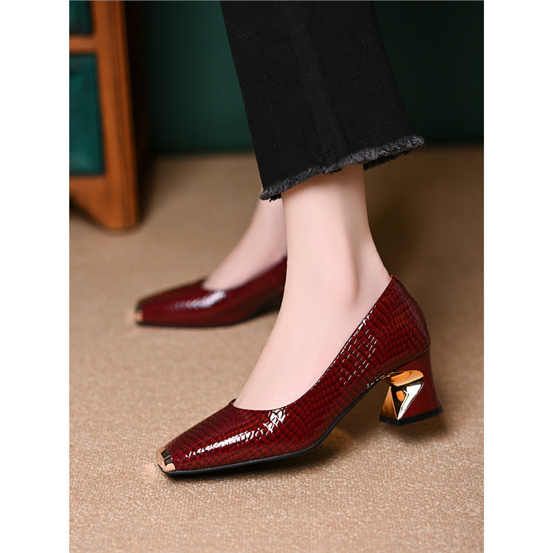 Damen Elegante und schicke Pumps mit glänzendem Finish R&B