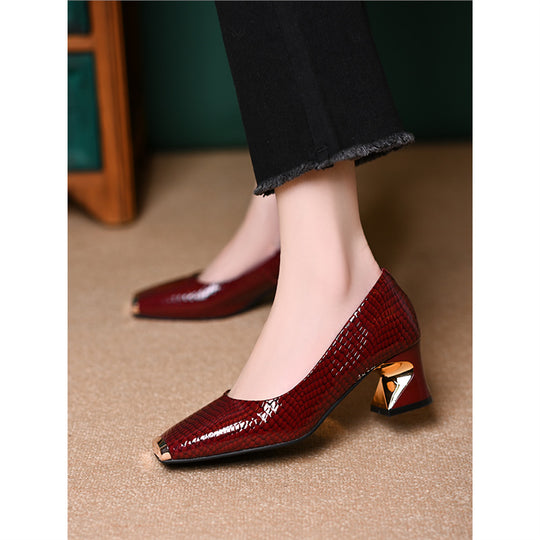 Damen Elegante und schicke Pumps mit glänzendem Finish R&B