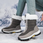 Damen isolierte Winterstiefel mit wärmendem Innenfutter und rutschfester Sohle R&B