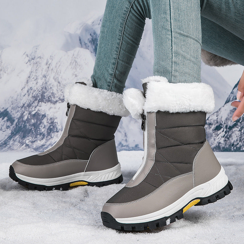 Damen isolierte Winterstiefel mit wärmendem Innenfutter und rutschfester Sohle R&B