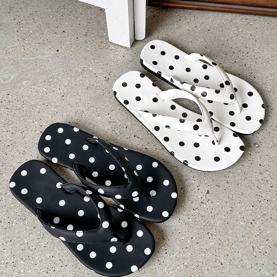 Damen Zehentrenner-Sandalen mit modernem Punkte-Design R&B