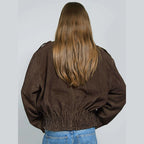 Damen lässige Kurzjacke aus weichem Material mit praktischen Reißverschlüssen R&B