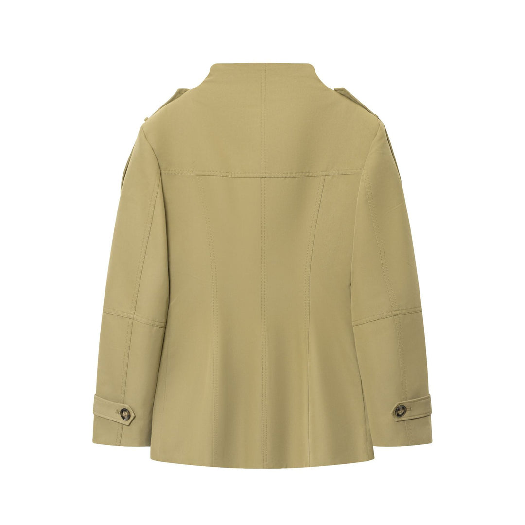 Damen Utility-Jacke mit hohen Kragen und praktischen Taschen R&B