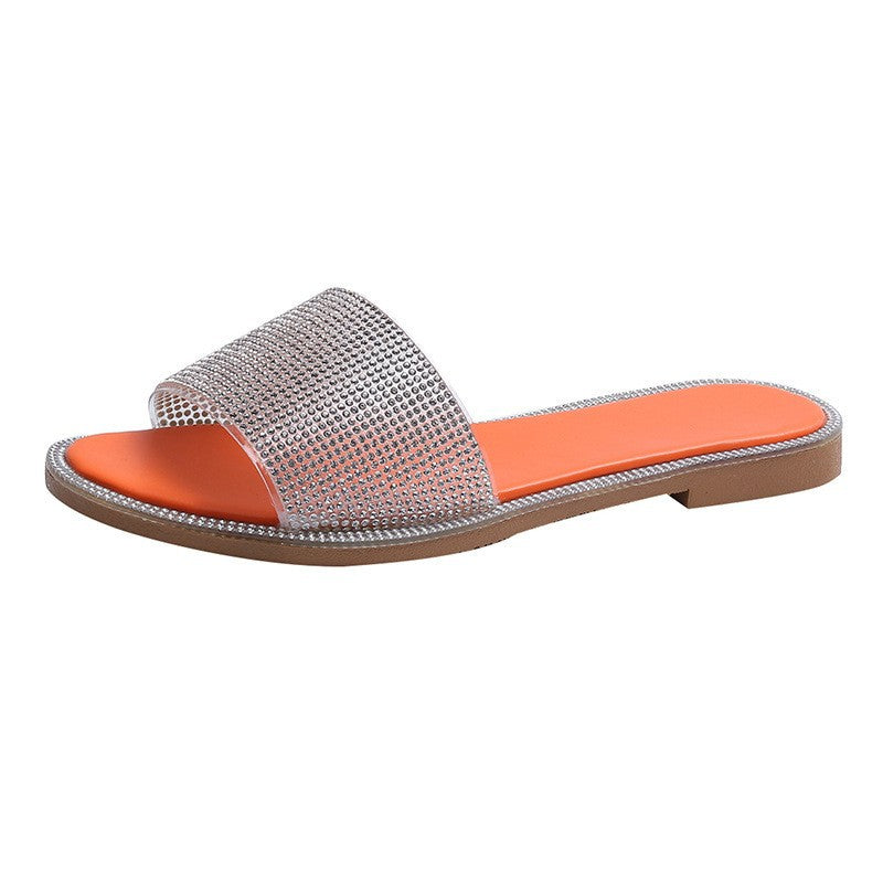 Damen Luxus Hausschuhe mit Strass-Details R&B