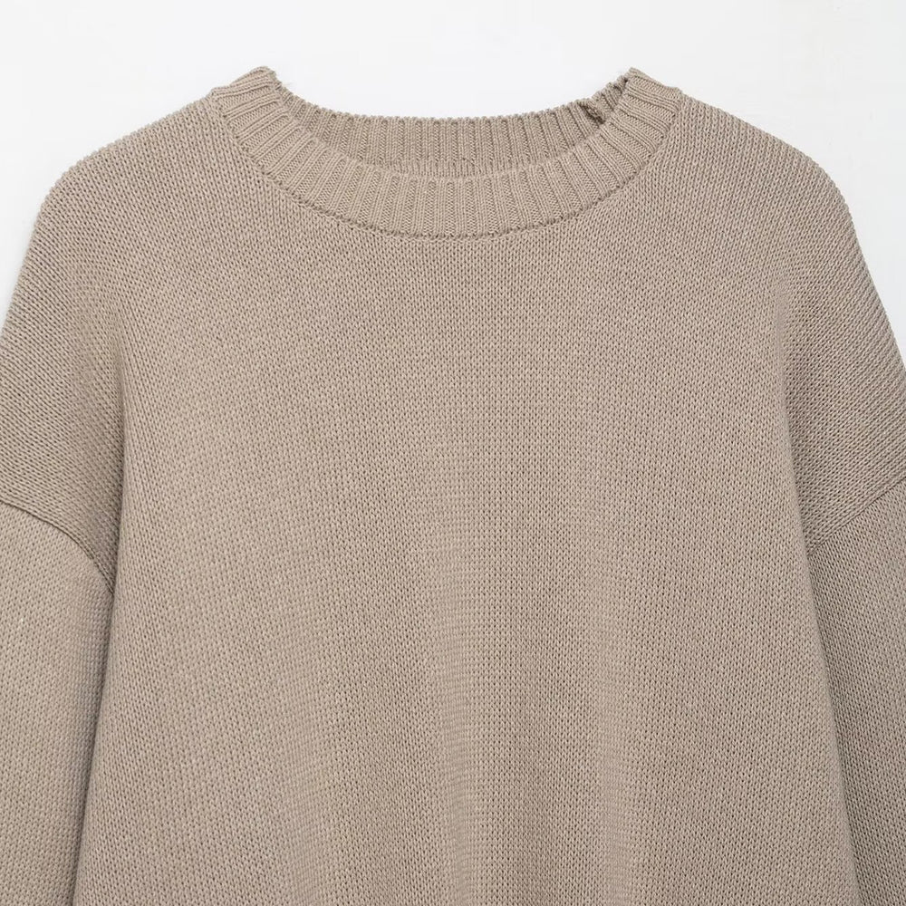 Damen lässiger Strickpullover R&B