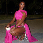 Damen Elegantes Maxikleid mit raffiniertem Cut-Out-Design und fließendem Schnitt R&B