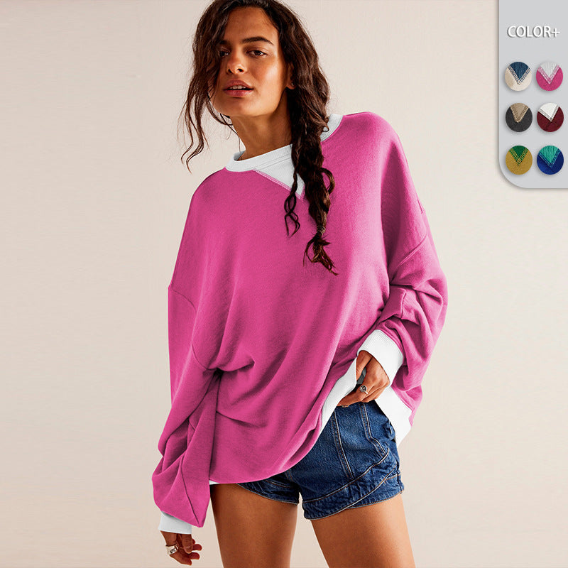 Damen Oversized Sweatshirt mit modernem Design und weichem Material R&B