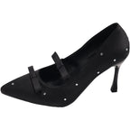 Damen elegante High Heels mit dekorativen Schleifen und Glitzerakzenten R&B
