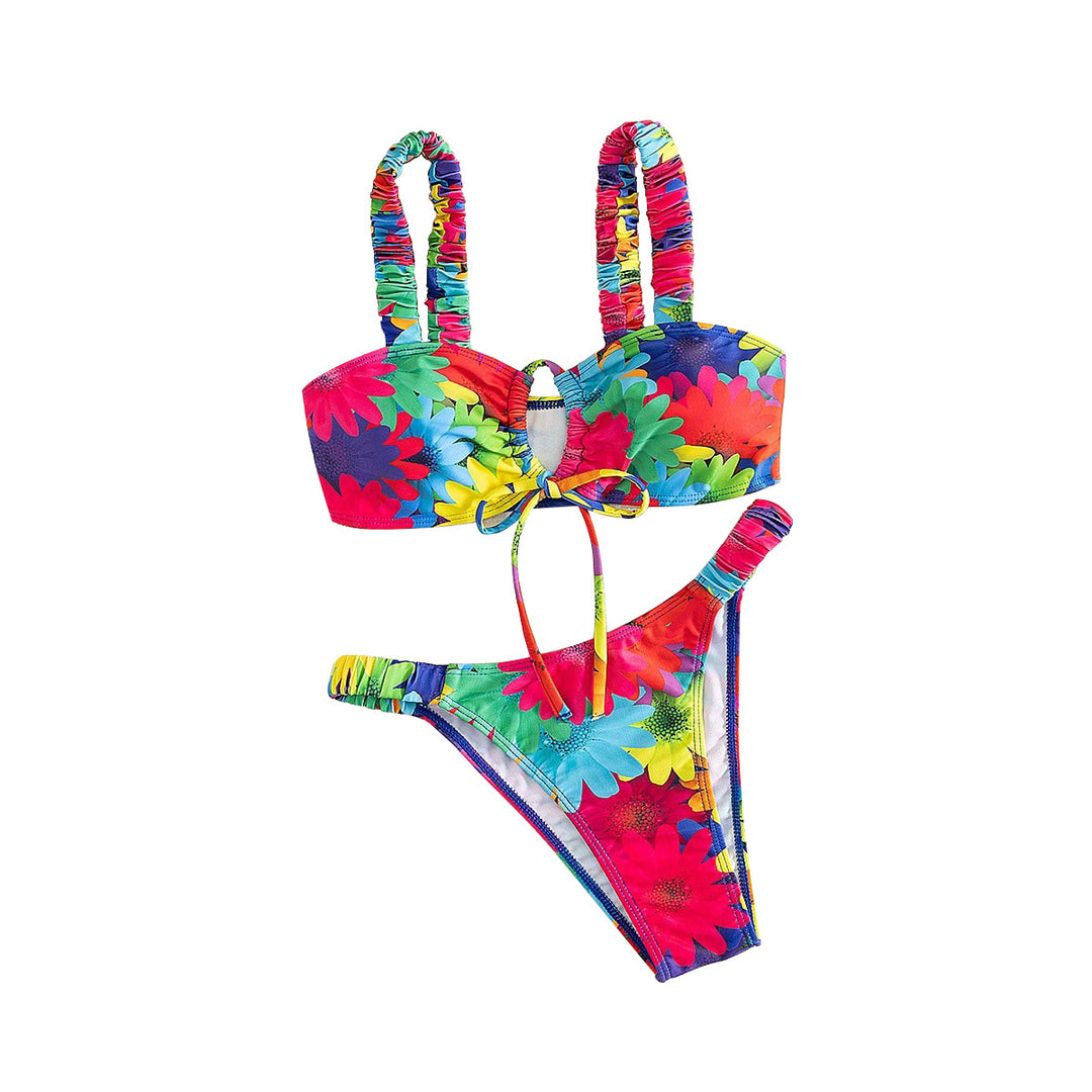 Damen Bunt blühender Bikini R&B