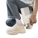 Damen modische Chunky Sneakers mit atmungsaktivem Obermaterial und ergonomischer Sohle R&B