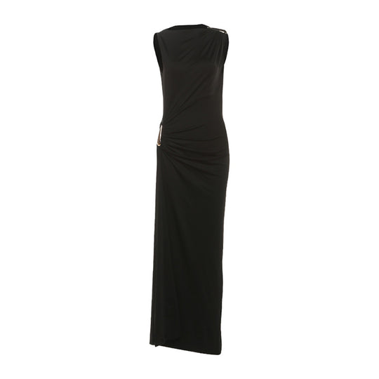 Damen Figurbetontes Maxikleid mit asymmetrischem Design und eleganten Raffungen R&B