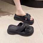 Damen modische Slipper mit elegantem Knoten-Design und bequemer Sohle EB