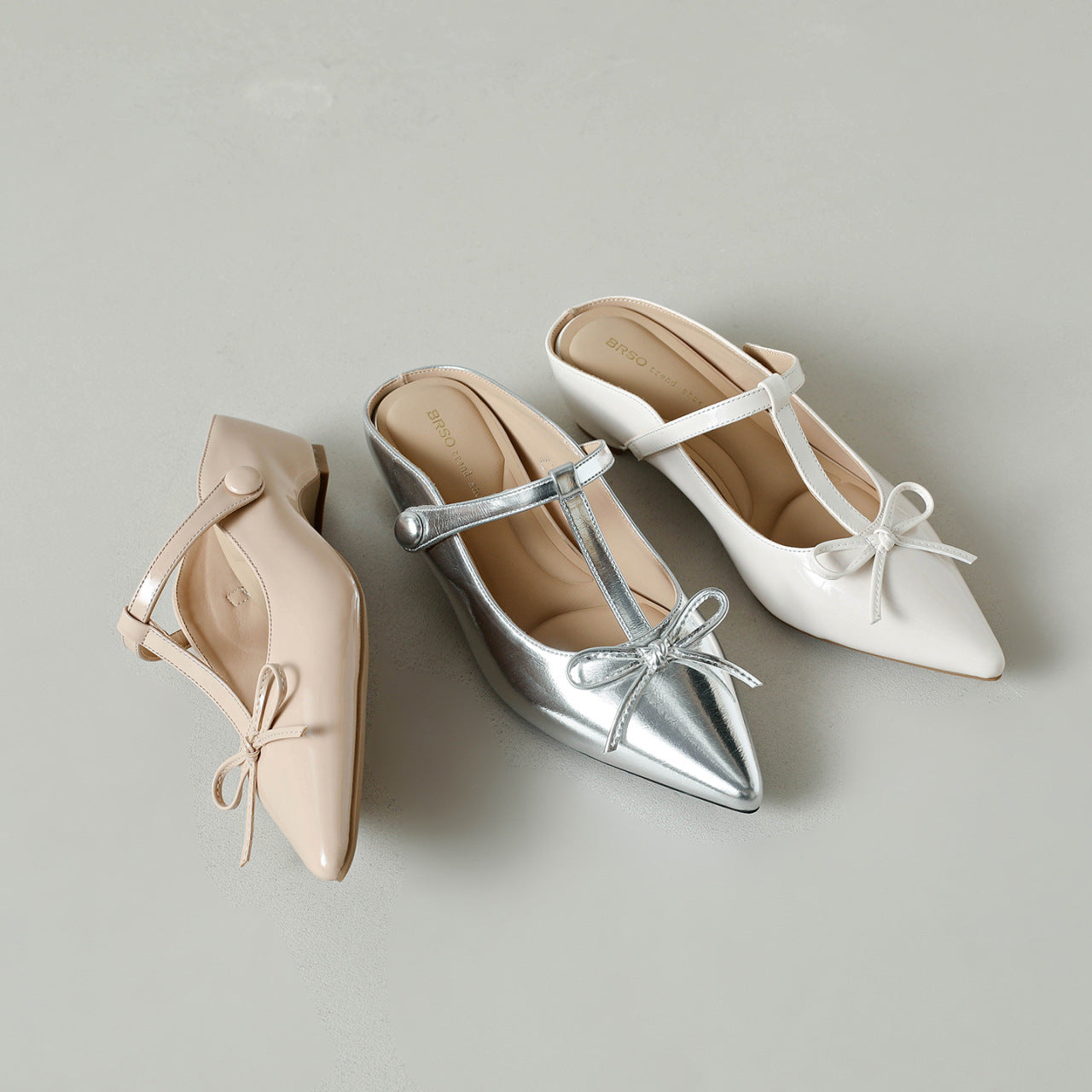 Damen Sling-Ballerinas mit eleganter Schleifen-Applikation und modischer Riemchenführung