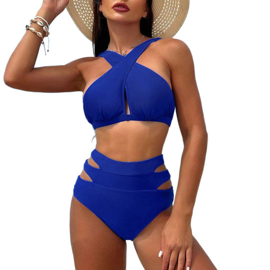 Damen Hochgeschnittener Bikini mit stylischen Cut-Outs R&B