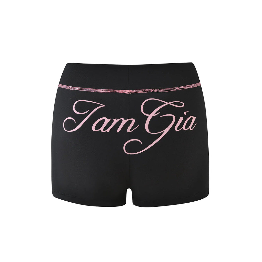 Damen Sportliche Shorts mit auffälligem Logo R&B