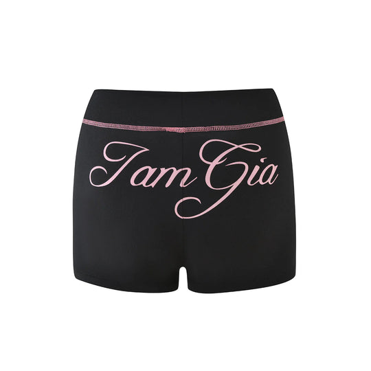 Damen Sportliche Shorts mit auffälligem Logo R&B