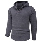 Herren Strickpullover mit hochabschließendem Kragen und Knopfdetails R&B