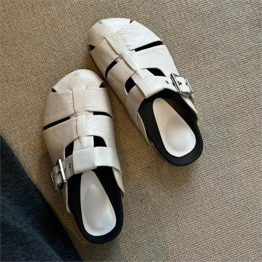 Damen moderne Zehentrenner-Sandalen mit seitlichem Riemendesign R&B