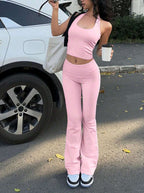 Damen Sportliches Zweiteiliges Outfit mit fließendem Schnitt und hochwertigem Baumwollmaterial R&B