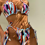 Damen bunter Triangel-Bikini R&B