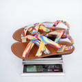 Damen Modesandalen mit buntem Riemendesign R&B
