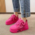 Damen Sportliche Sneakers mit modischem Sternen-Motiv und innovativer Dämpfung